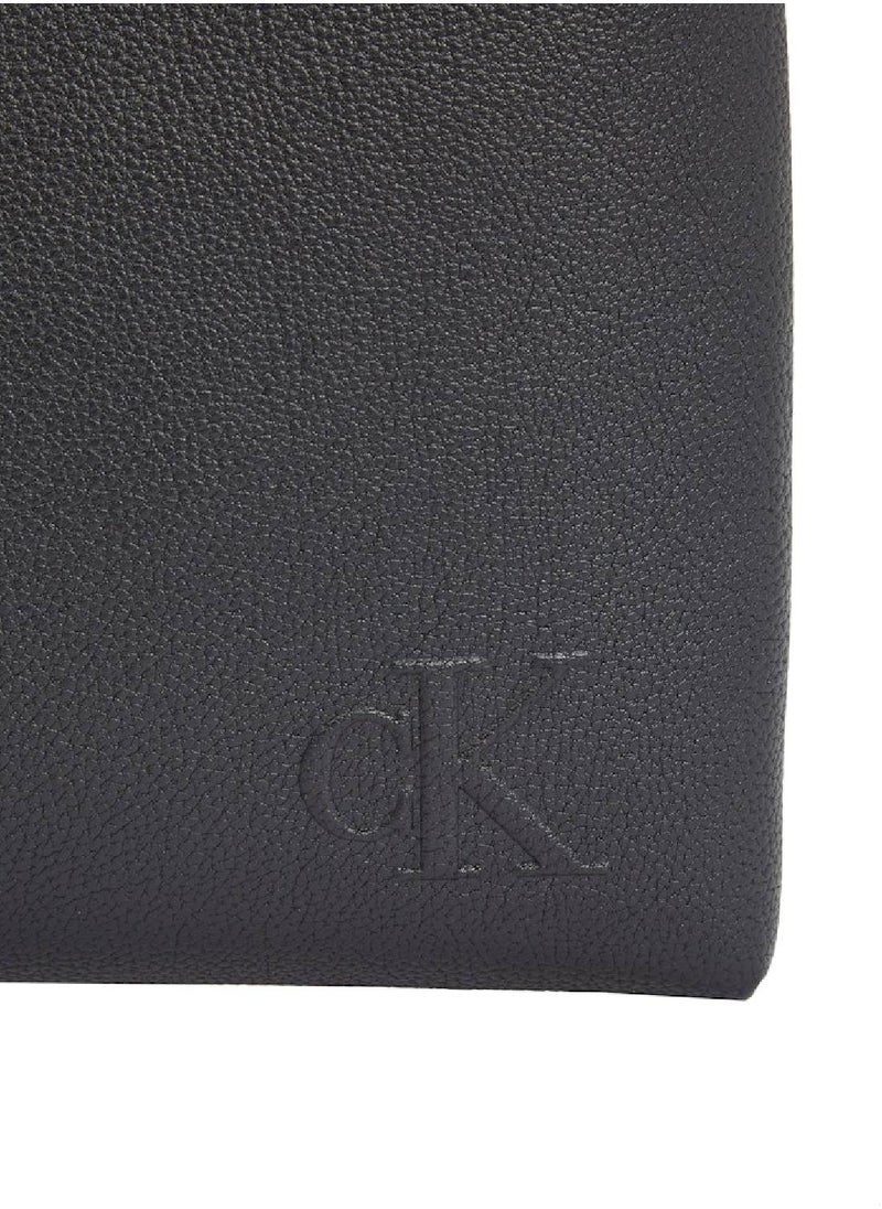 Calvin Klein Jeans Men's Sculpted Mini Pouch - Faux Leather, Black  - Image 4