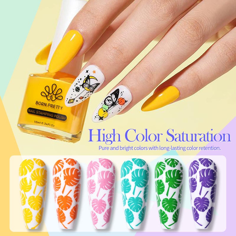 Born Pretty Nail Art Stamping Polish Halloween Nail Polish Set Manicure Print Nails Polish for Stamping Plates 24 Colors Bulk Nail Polish Set Gift Collection - Image 3