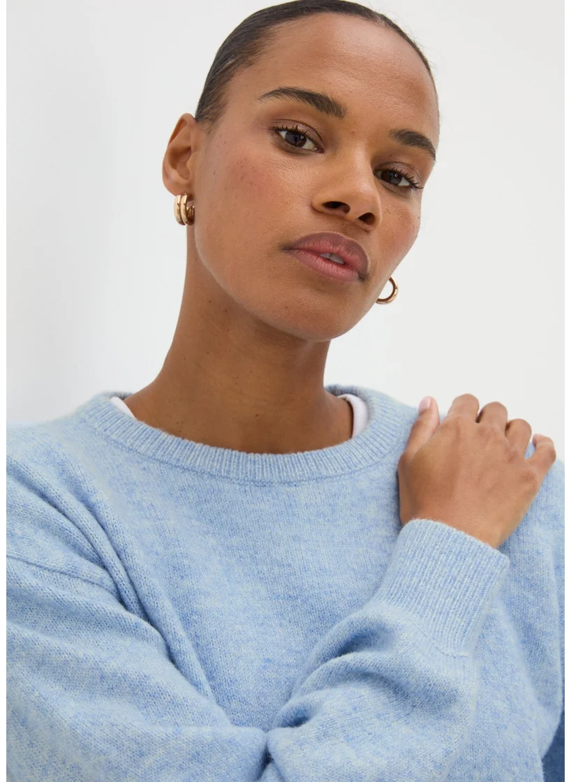 Matalan Blue Knitted Crew Neck Jumper