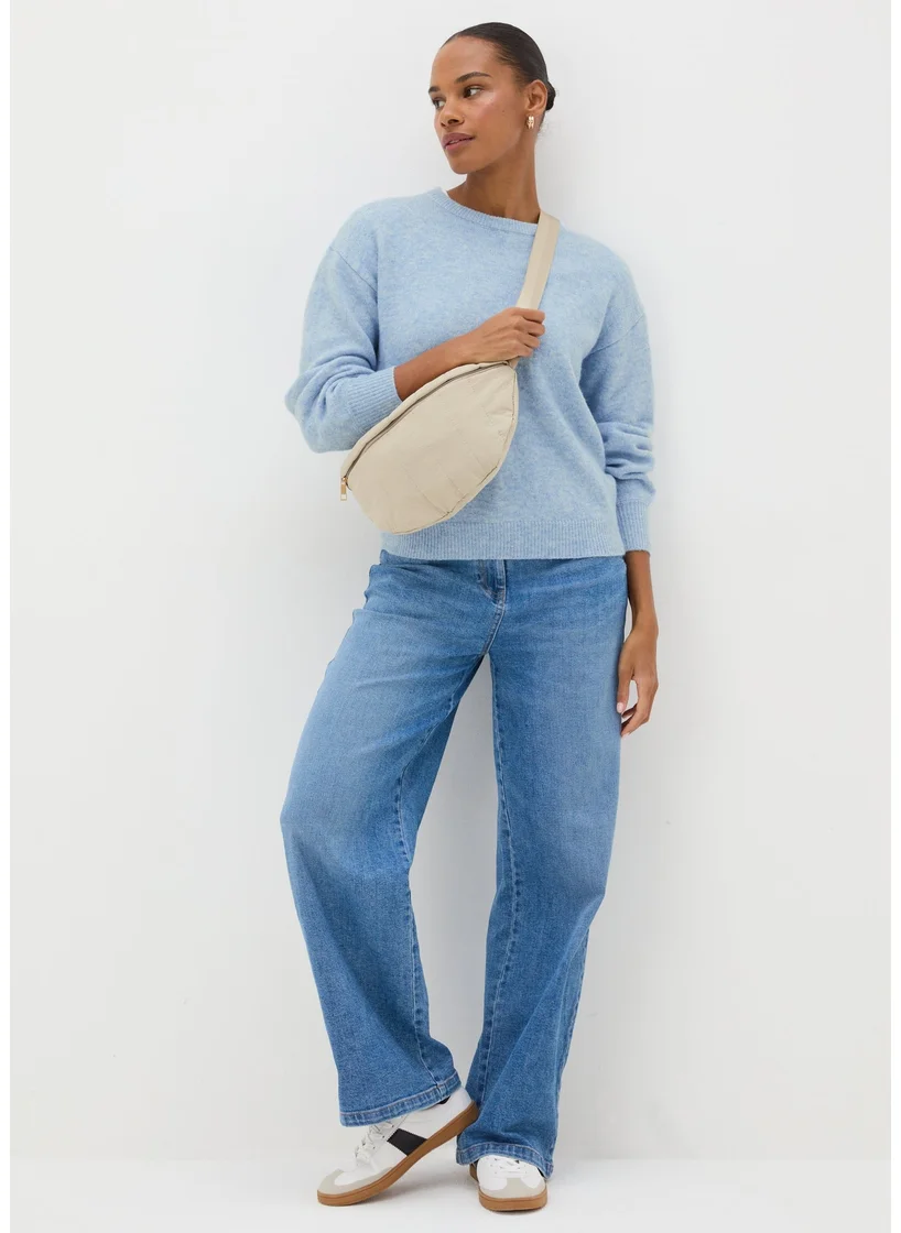 Matalan Blue Knitted Crew Neck Jumper