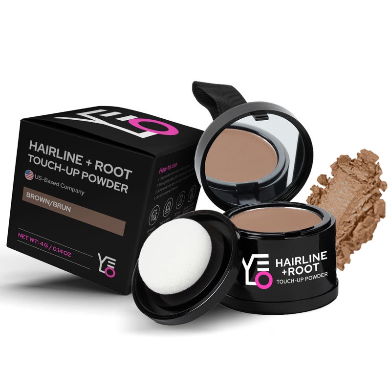 VELO Root Touch Up Hair Color Powder Gray Hair and Root Cover Up Instant Coverage Hairline Powder 48 Hour Long Lasting Sweatproof TravelReady BROWN - Image 3