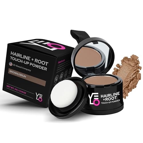VELO Root Touch Up Hair Color Powder Gray Hair and Root Cover Up Instant Coverage Hairline Powder 48 Hour Long Lasting Sweatproof TravelReady BROWN - Image 1