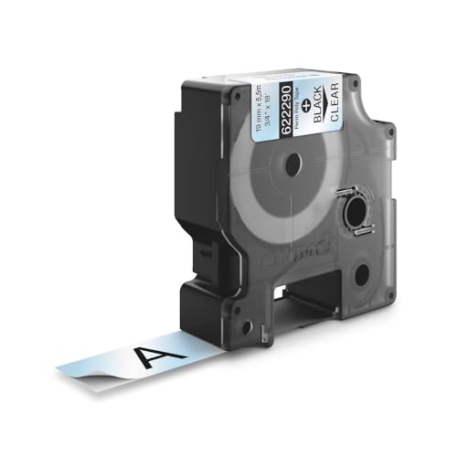 DYMO Rhino Industrial Permanent Polyester Labels 19 mm x 5.5 m Black Print on Clear Self-Adhesive for LabelManager & Rhino Label Makers - Image 3