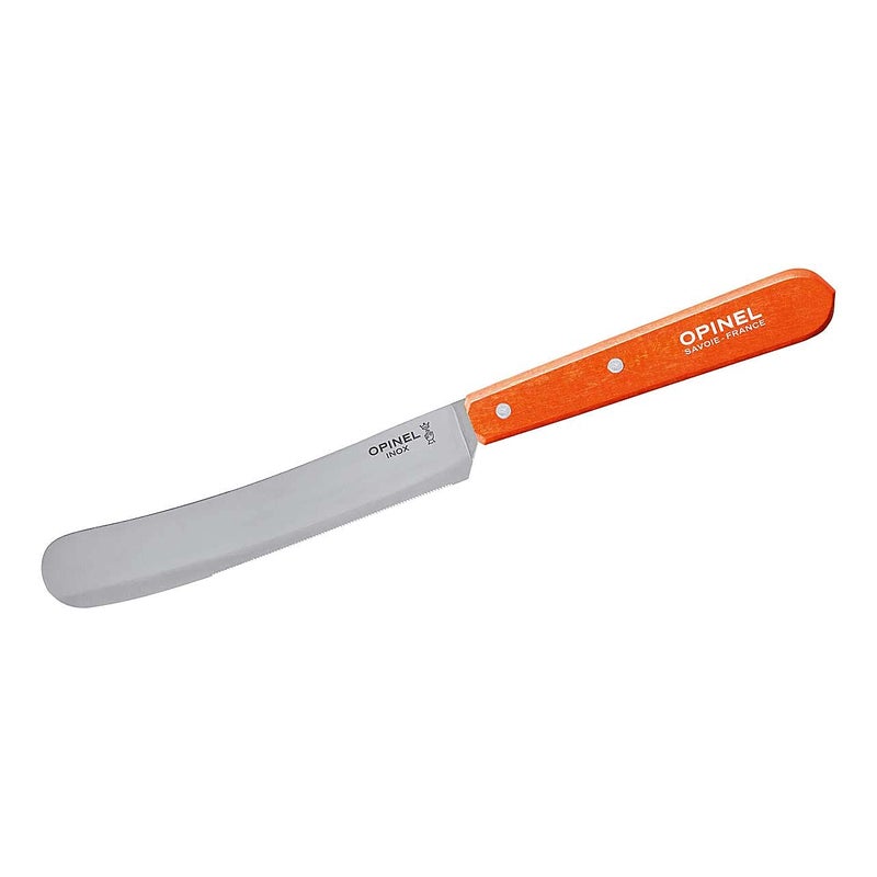 Opinel Breakfast Knife, Beech, Orange, Stainless Steel - Image 1