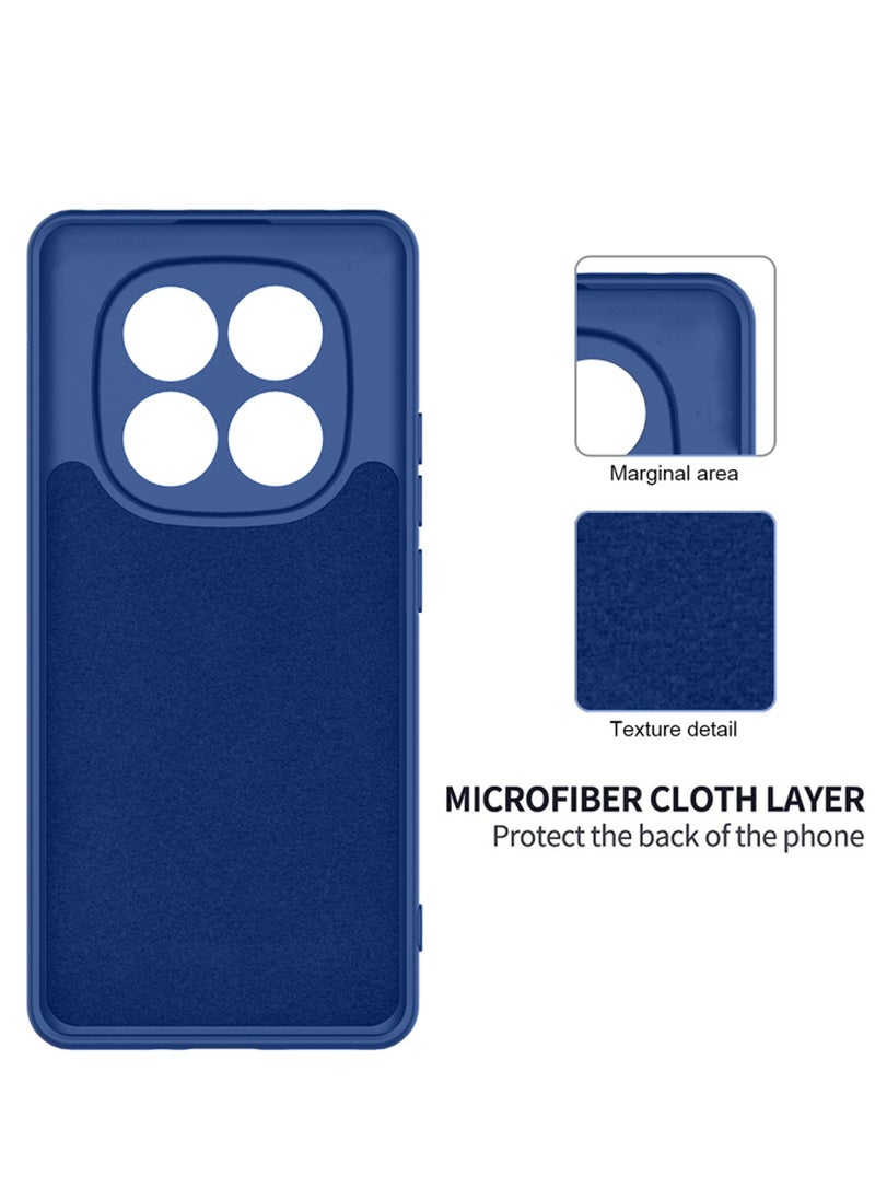 JAJEEK Xiaomi Redmi Note 14 Pro 4G 2025 Premium Soft Liquid Silicone Case Cover – Slim, Shockproof, Anti-Scratch, Soft Touch, Full Protection, Navy Blue - Image 5