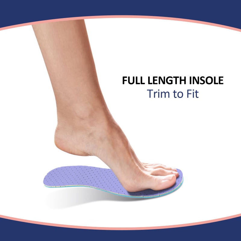 Sintege 3 Pairs Breathable Shoe Insoles Inserts Soft Cushioning Double-Layer Latex Foam Perforated Replacement Insoles for Men 7-11 Woman 2-8(White, Pink, Purple) - Image 5