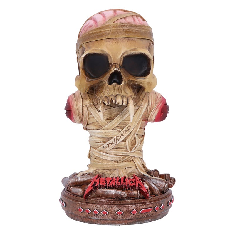 نيميسيس ناو Nemesis الآن Metallica One Bust Box Resin مرخص رسميًا Metallica Merch Metallica Band Mascot Gift Trollectible Metible في أفضل راتنجات مرسومة بخبرة يدويًا - Image 1