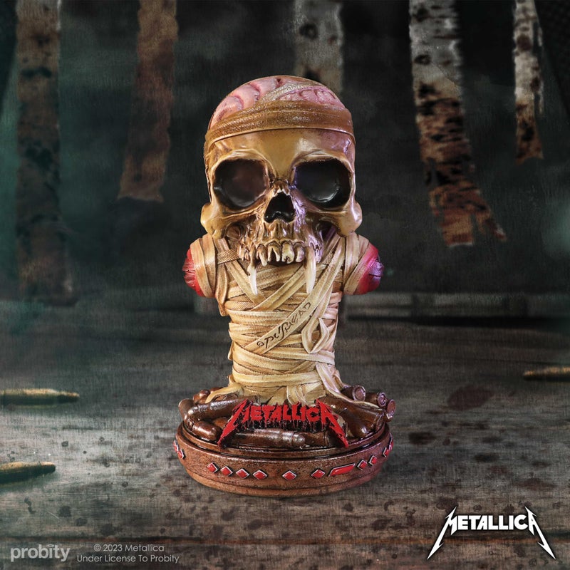 نيميسيس ناو Nemesis الآن Metallica One Bust Box Resin مرخص رسميًا Metallica Merch Metallica Band Mascot Gift Trollectible Metible في أفضل راتنجات مرسومة بخبرة يدويًا - Image 4