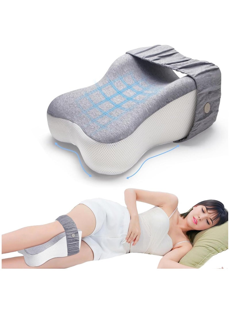 رات سو وسادة الركبة للنوم الجانبي سلس العمود الفقري محاذاة الساق وسادة النوم الجانبي رغوة الذاكرة وسادة الساق عرق النسا تخفيف الألم وسائد الحمل للنوم - Image 1