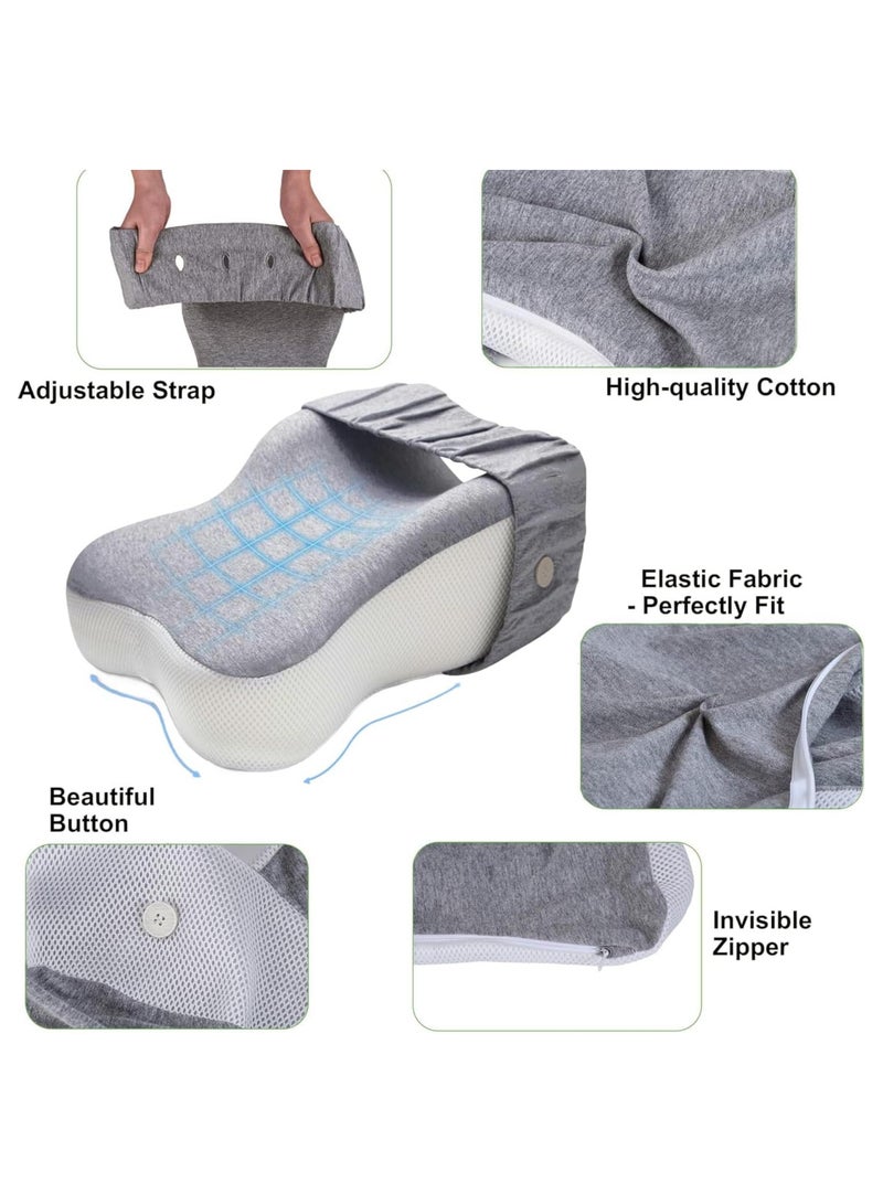 رات سو وسادة الركبة للنوم الجانبي سلس العمود الفقري محاذاة الساق وسادة النوم الجانبي رغوة الذاكرة وسادة الساق عرق النسا تخفيف الألم وسائد الحمل للنوم - Image 4