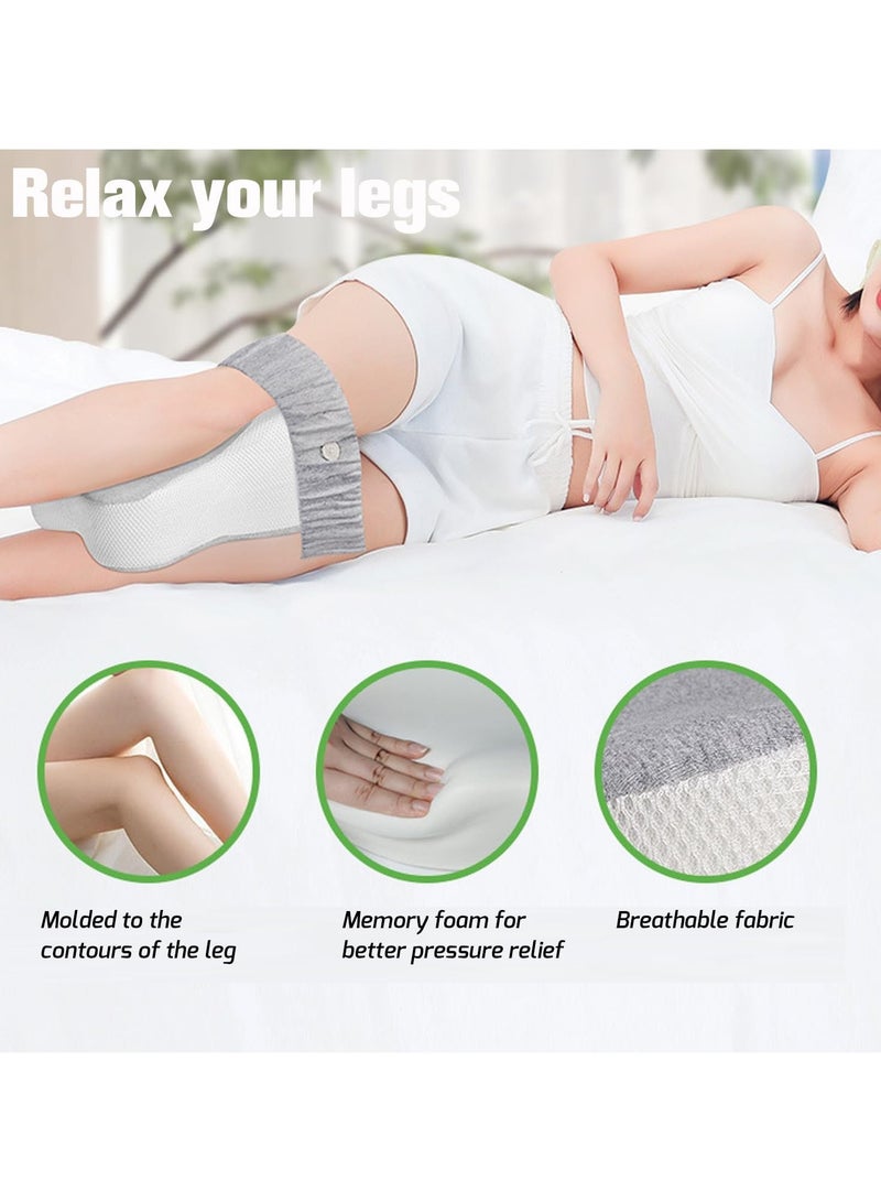 رات سو وسادة الركبة للنوم الجانبي سلس العمود الفقري محاذاة الساق وسادة النوم الجانبي رغوة الذاكرة وسادة الساق عرق النسا تخفيف الألم وسائد الحمل للنوم - Image 5