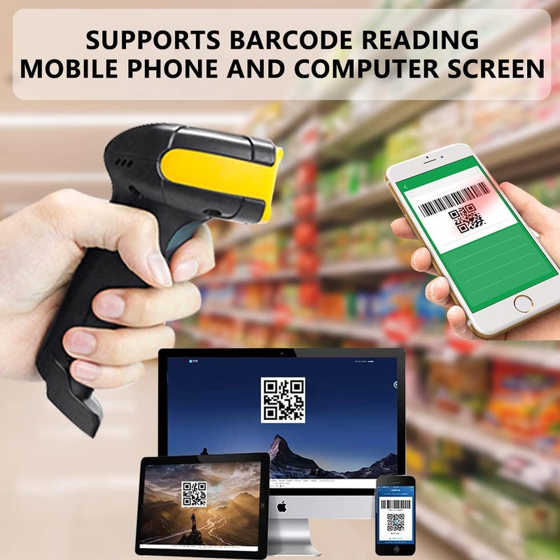 LENVII F510 Wired 2D Barcode Scanner Handheld QR Code Scanner USB Barcode Reader 1D Bar Code Scanner for Shop,Supermarket, Logistics, Library (Yellow) - Image 5