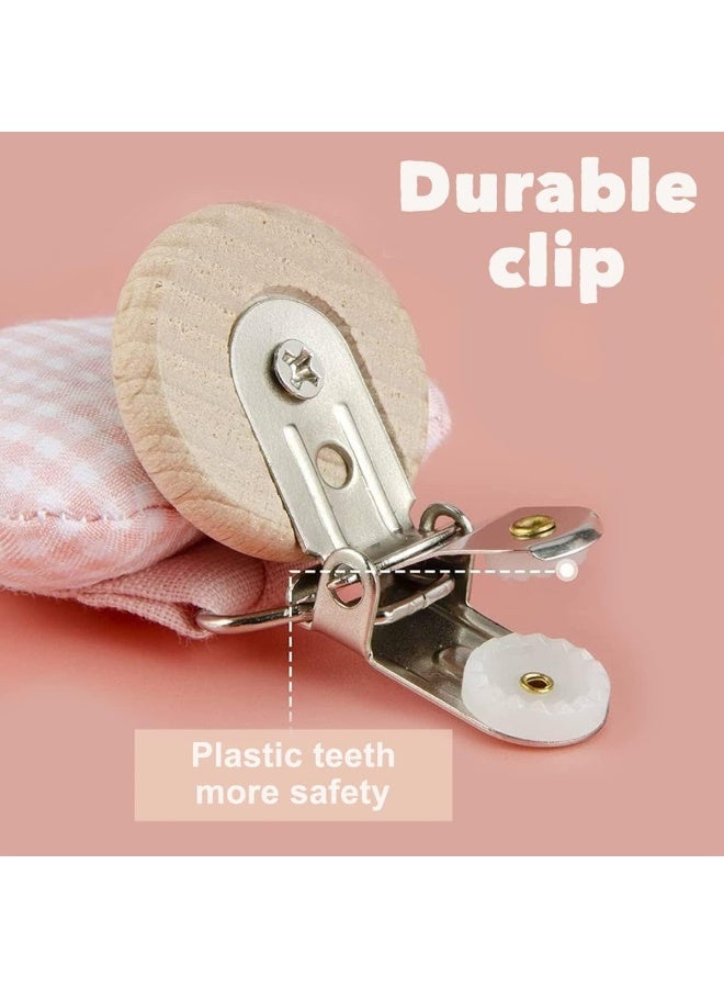 IBAMA IBAMA 5 Pack Pacifier Clip Toy with Handkerchief Towel Anti-lost clip teeth Anti-drop Chain Teether Holder and Leash for Baby Boys and Girls Cute Shape Unisex Baby Shower Birthday Christmas Gift - Image 4