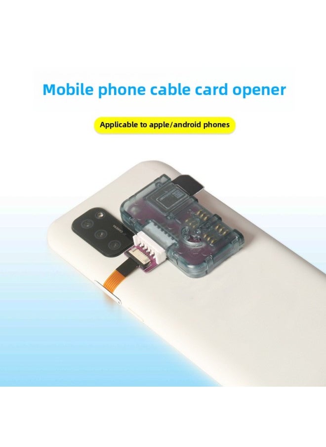 Generic - External Nano SIM Card Reader Writer USB 2.0 Horizontal Vertical Extended Mini SIM Card Activation Tool For Android Phones-Color:Shell Four-in-one Cable B Package Short - Image 1