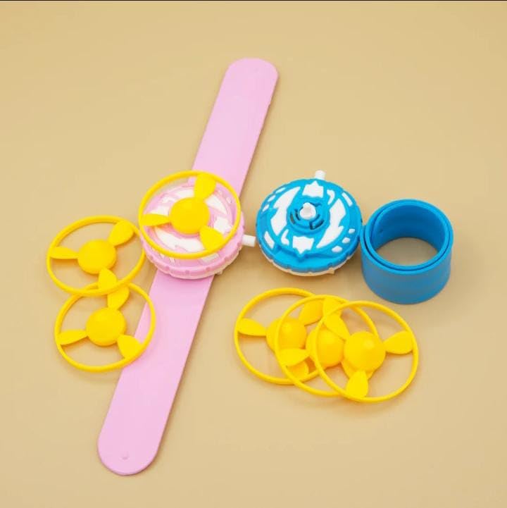 TEMSON Flying Saucer Disc Launcher - Lying Disc Toy with 1 Launcher and 3 Disks for Kids (Blue) - Image 2