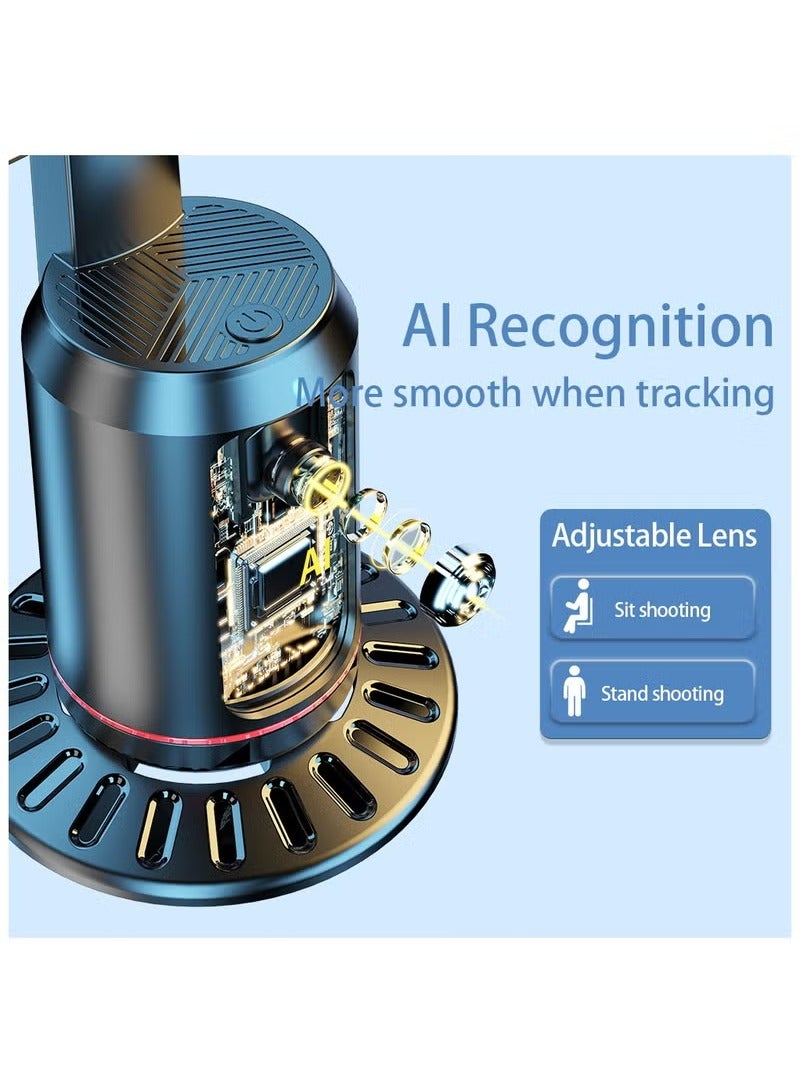 360° Rotating Auto Face Tracking Tripod with Phone Holder, Remote Control, No App Required, Gesture Control Supported, Portable Moving Tripod for Vlog Live Streaming, Video Recording, and Shooting - Image 4