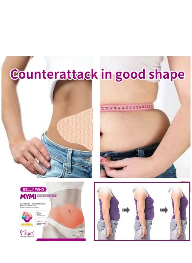 MYMI 5 Pieces Lazy Belly Stickers Trendy Vibrant Belly Slimming Set - Image 2