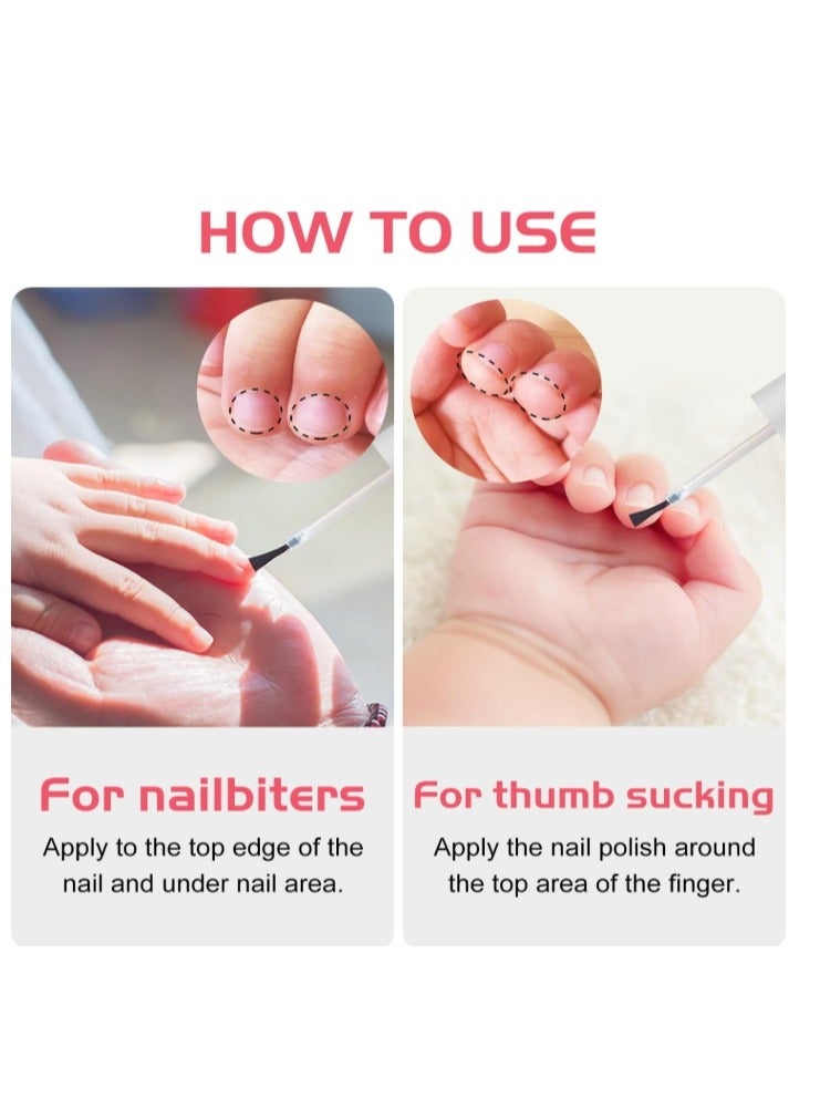 ISSUWEN Nail Bitter Water -100% Natural and Kids Safe Bitter Taste, Nail Biting No Bite Nail Polish for Stop Thumb Sucking, ​Day Night Care 10ml - Image 5