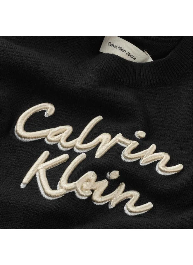 كالفن كلاين جينز Kids Logo Metallic Intersia Sweatshirts