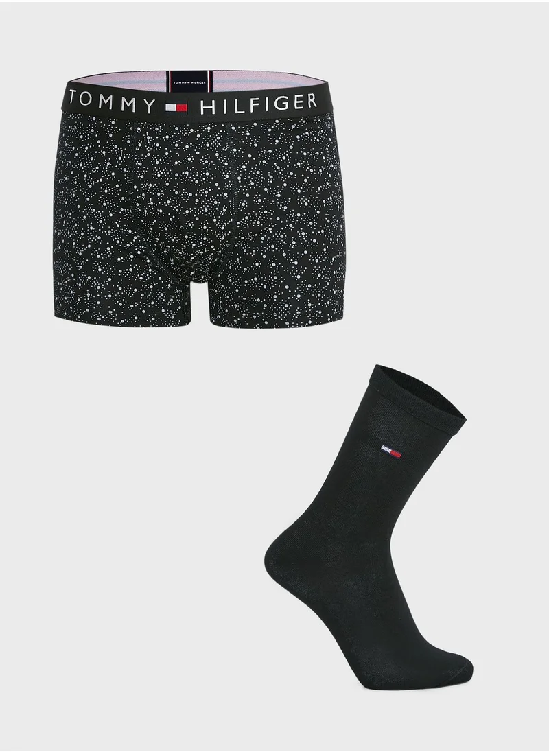 TOMMY HILFIGER Logo Band Trunk And Sock Set
