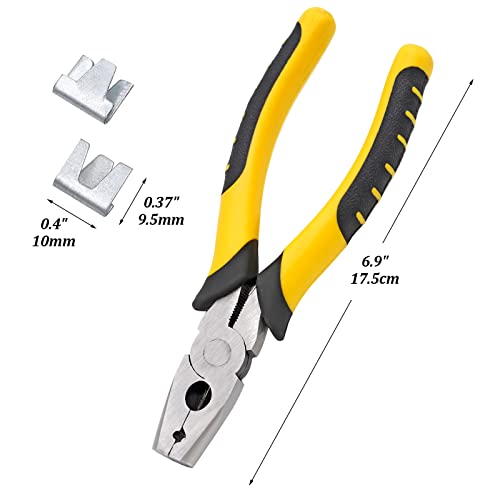 HHNIULI 900PCS J Clips for Wire Cage and 1PC Fence Pliers, Hog Rings and Pliers, Hog Ring Plier Kit for Rabbit Cage Clips - Image 4