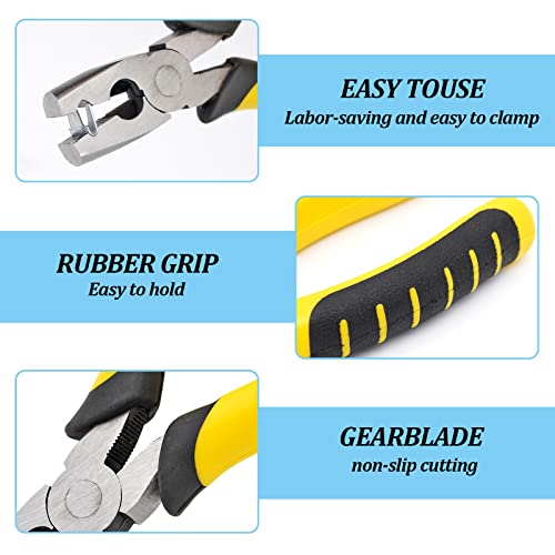 HHNIULI 900PCS J Clips for Wire Cage and 1PC Fence Pliers, Hog Rings and Pliers, Hog Ring Plier Kit for Rabbit Cage Clips - Image 5