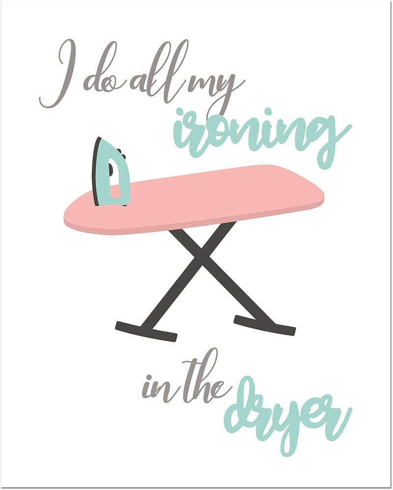 BigWig Prints Laundry Room - Set of 4 (8 inches x 10 inches) Funny Wall Decor Photos - Image 3