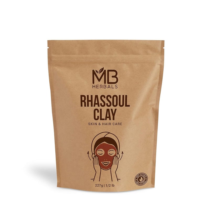 MB Herbals Moroccan Red Rhassoul Clay Powder 8 oz  05 lb  227 Gram  External Use Only