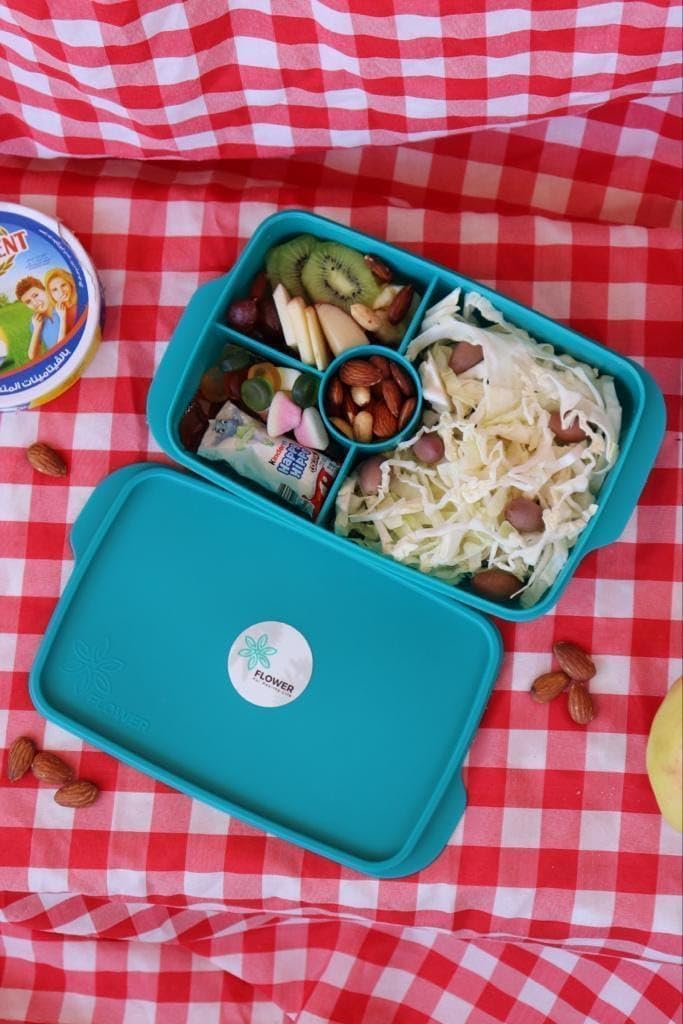 Flower Lunch Box with Interior Dividers multicolor