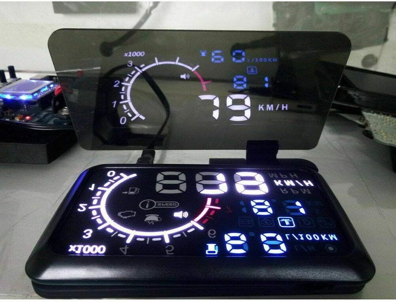 MACHSWON ماكشوان 6" شاشة عالمية عرض رأس السيارة HUD بروجيكتور حامل هاتف ملاحة GPS - Image 3
