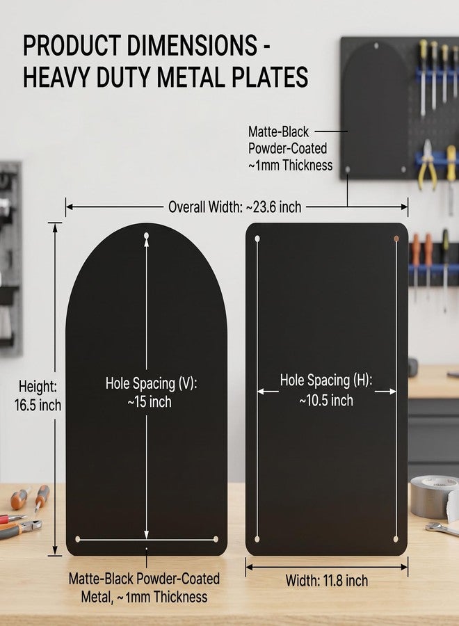 BywoBywo 2 Pack Black Board for Office Magnetic Arch Bulletin Board to Display Notes Notes, Magnetic Decorates Collection Wall Mounted - Image 2