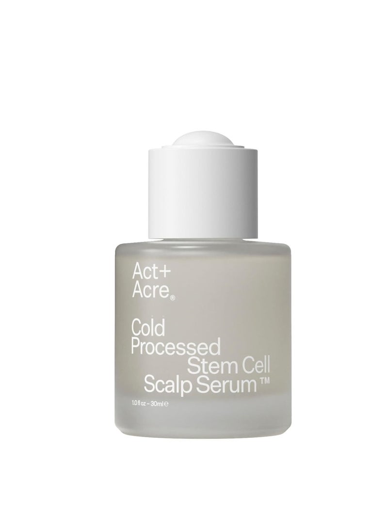 Act+Acre ACT+ ACRE Cold Processed Stem Cell Scalp Serum - Promotes Thicker and Fuller-Looking Hair - Soothes and Hydrates the Scalp - Sulphate and Paraben Free - Aloe Vera for Improved Scalp Health - 1 fl oz. - Image 1