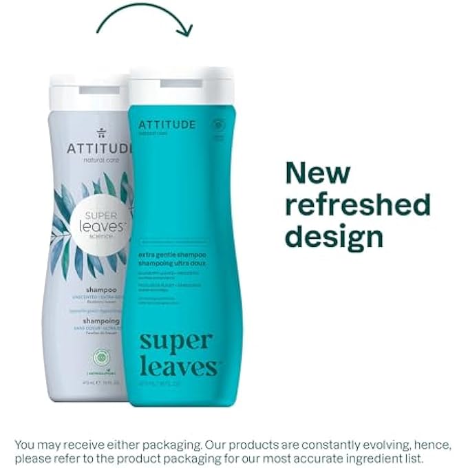 Attitude HAIR SHAMPOO, EWG VERIFIED, PLANT- AND MINERAL-BASED INGREDIENTS, VEGAN AND CRUELTY-FREE BEAUTY AND PERSONAL CARE PRODUCTS, UNSCENTED, 16 FL OZ - Image 2
