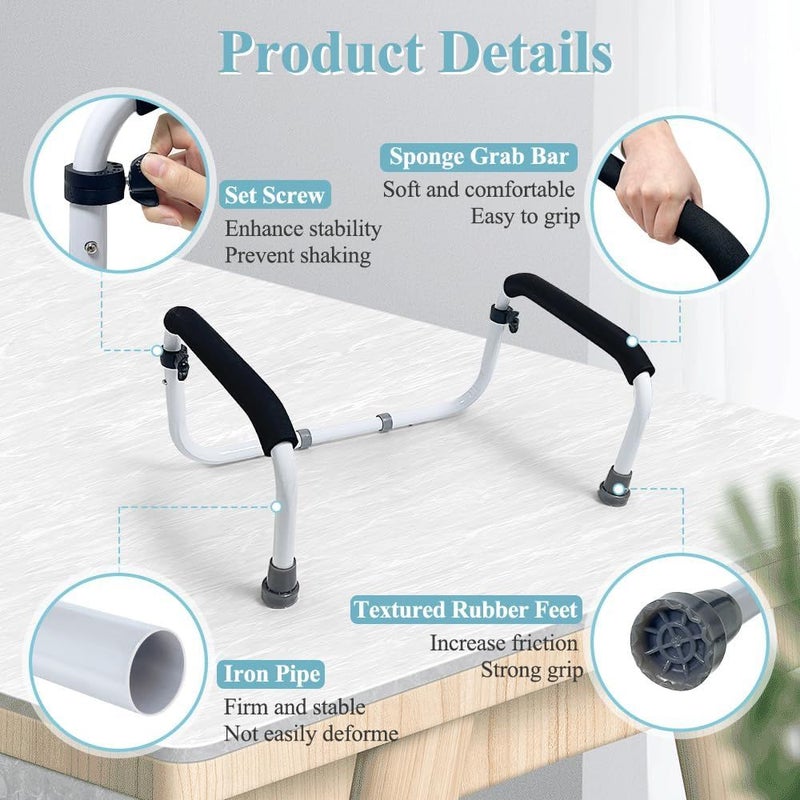 White Simple Sofa Armrest Standing Assist Chair Lifting Device Bed Handle - Image 5