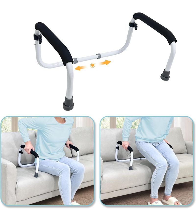 White Simple Sofa Armrest Standing Assist Chair Lifting Device Bed Handle - Image 2