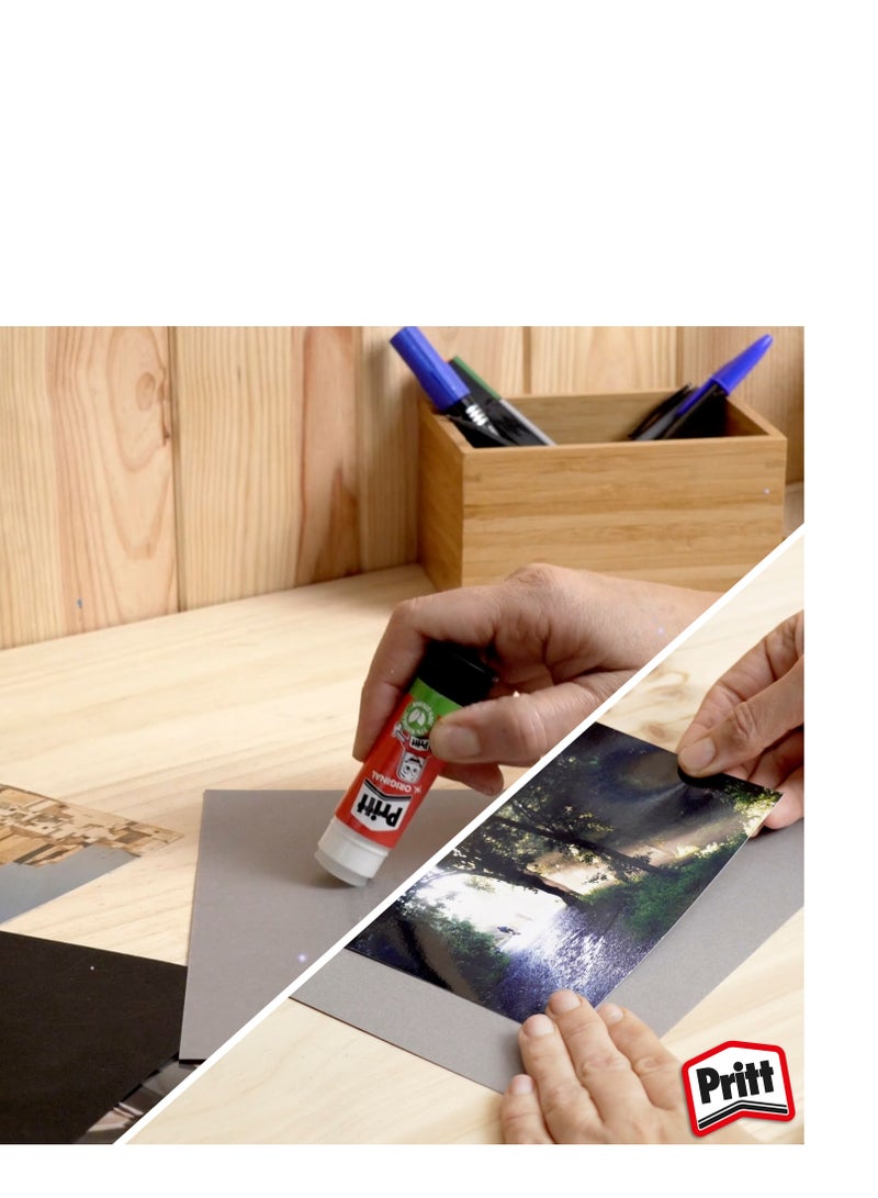 Pritt Original SRP 4x11gm Gluestick Safe & Child-Friendly Craft Glue For Arts & Crafts Activities, Strong-Hold Adhesive - Image 3