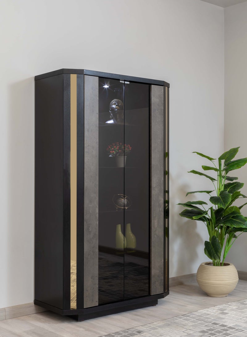 Smart Furniture Tall Display Unit MDF Black 173Lx100Wx173H. 