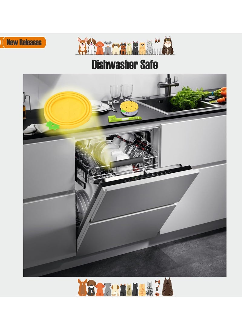 Pet Food Can Lids and Spoon Set, Universal Size, BPA Free, Dishwasher Safe, Ideal for Dogs and Cats - Image 5