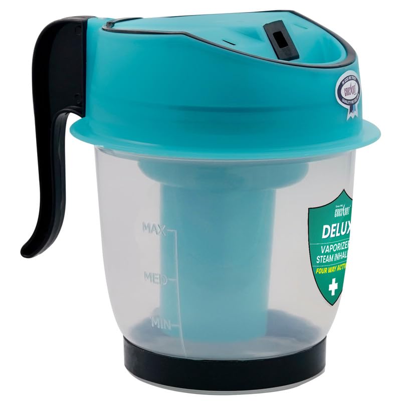 Crescent Crescent Steamer for Cold with Double Protection Wall Vaporizer Steamer for Cough and Cold Facial Care Face Steamer for Facial Separate Water Storage Jar Detachable Easy Clean Durable Color Sky Blue Pack of 1 - Image 1