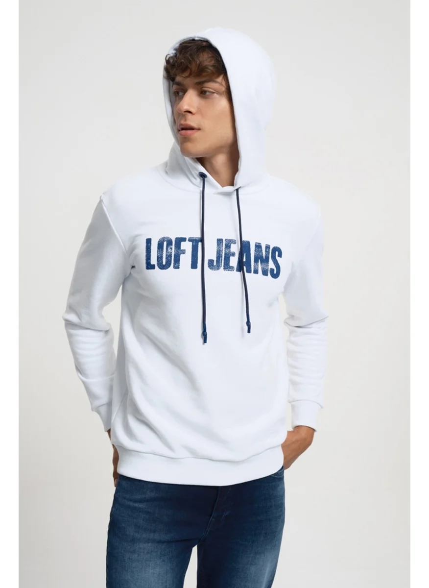 LOFT Men's White Regular Fit Men's Sweatshirt LF2034046