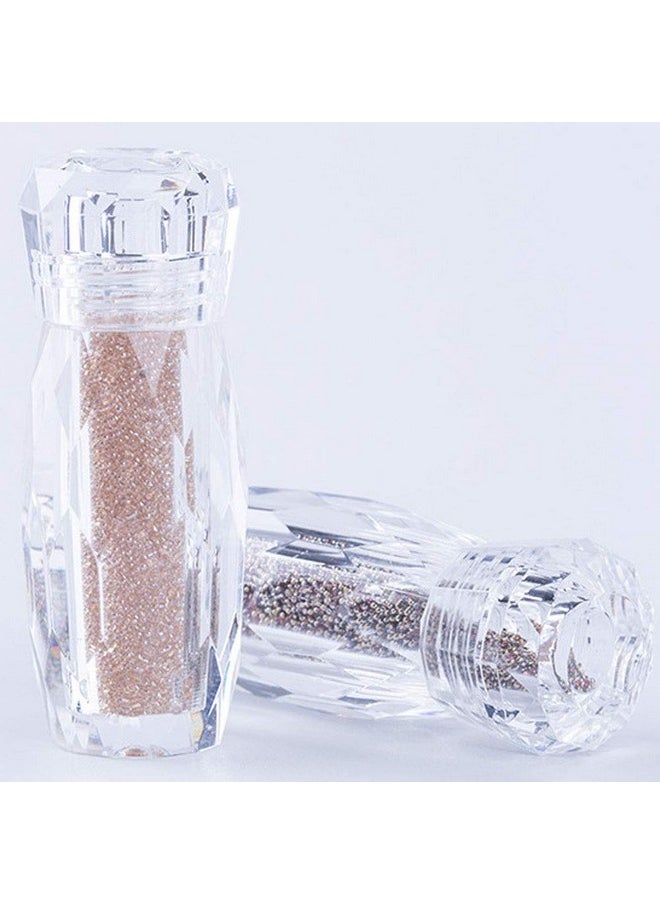 Teensery 6 Pcs 5Ml Clear Acrylic Nail Crystals Bottles Empty Refillable Micro Rhinestones Pixie Beads Bottle Containers For Nail Powder Glass Caviar Beads Facial Cream  - Image 3