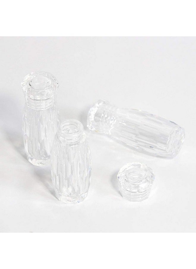 Teensery 6 Pcs 5Ml Clear Acrylic Nail Crystals Bottles Empty Refillable Micro Rhinestones Pixie Beads Bottle Containers For Nail Powder Glass Caviar Beads Facial Cream  - Image 2