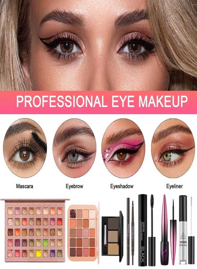 SHELAKIN All in One Makeup Kit for Women Full Kit, Professional Travel Makeup Kit for Women & Teens, Foundation Eyeshadow Lipstick Brow Pencil Eyeliner Contour Powder, Complete Make Up Gift Set for Beginners - Image 3