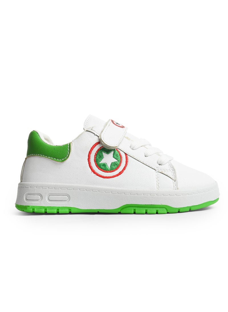 Desert - Trendy Unisex Kids Leather Velcro Sneakers –  Emborioed Design - Image 1