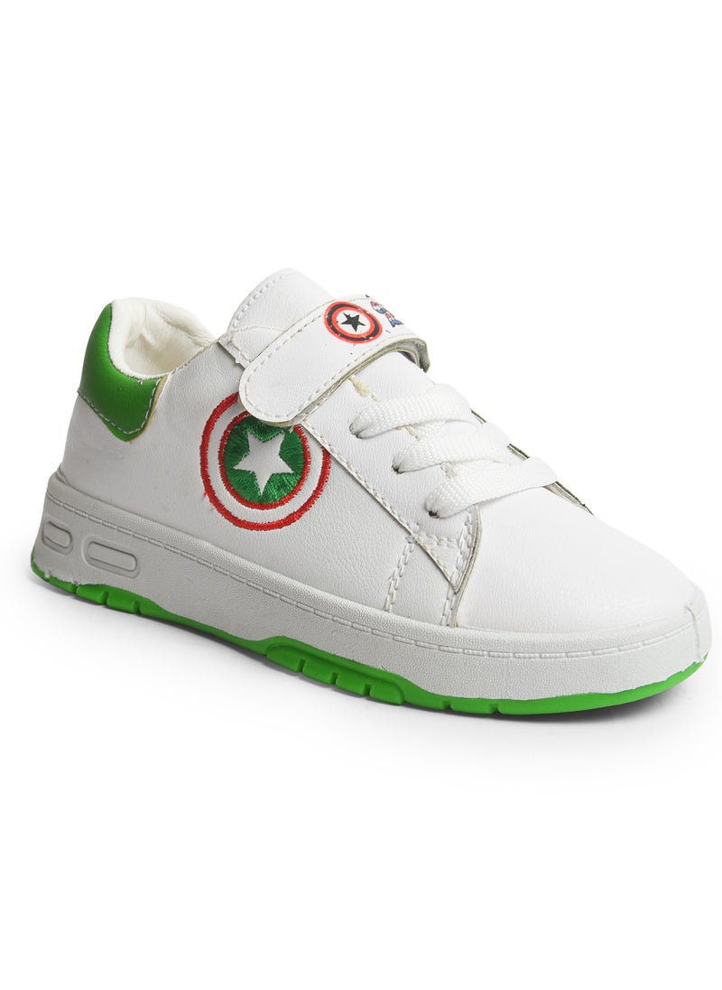 Desert - Trendy Unisex Kids Leather Velcro Sneakers –  Emborioed Design - Image 1