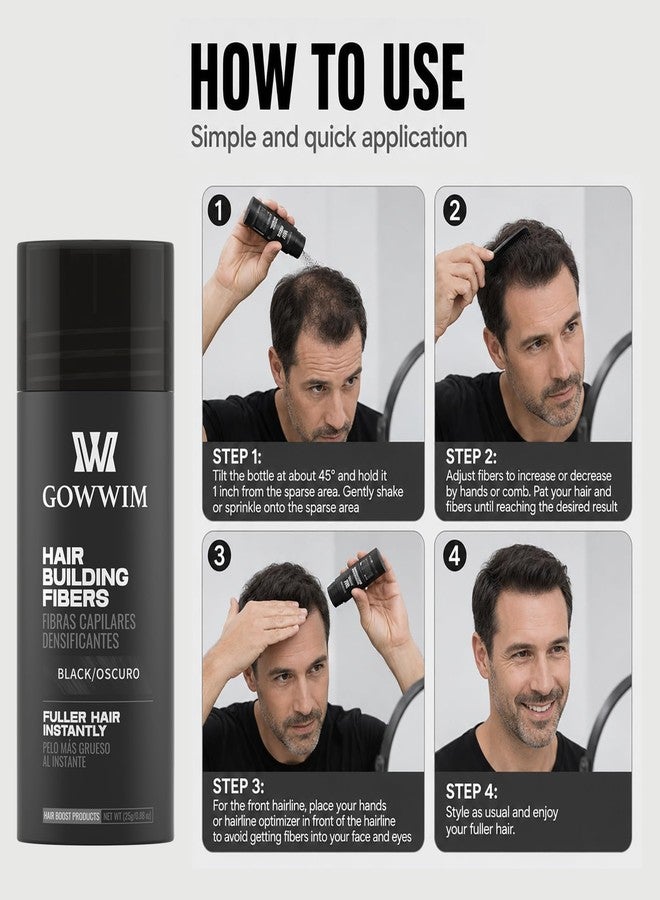 Gowwim Hair Fibers Dark Brown-Instant Thickening Powder for Thinning Hair - Image 4