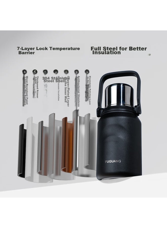 Tomimitsu Fuguang Insulated Tea Cup, Outdoor Steeping Cup, Portable 316l Stainless Steel Tea Infuser, 900ml - Image 5