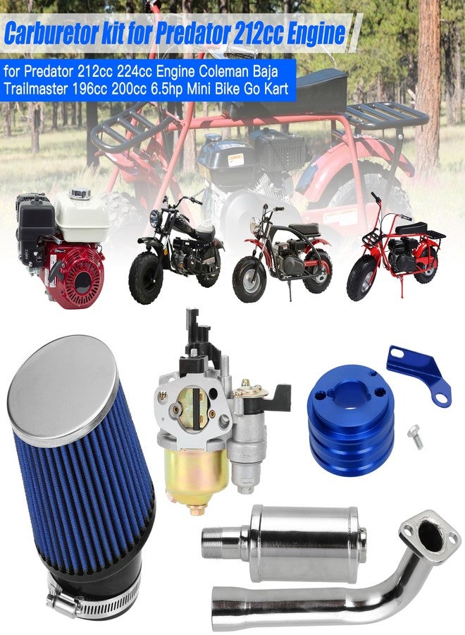 YOXUFA Carburetor Muffler Stage 2 Assembly for Predator 212cc 196cc 200cc GX200 Engine Coleman CT200U BT200X Baja MB200 Hammerhead 80T Mini Bike Go Kart Parts - Image 4