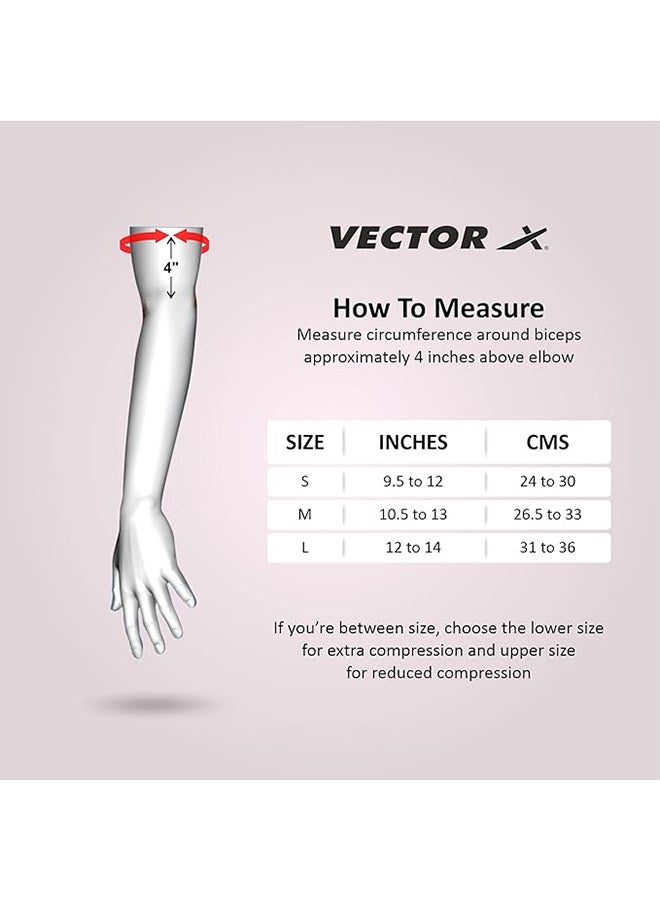 Vector X Moulded Elastic Slip-in Elbow Support ( Size - Small) | Material - Elasticized Fabric | Pain Relief, Gym, Sports, Exercise, Workout, Cycling - Image 4