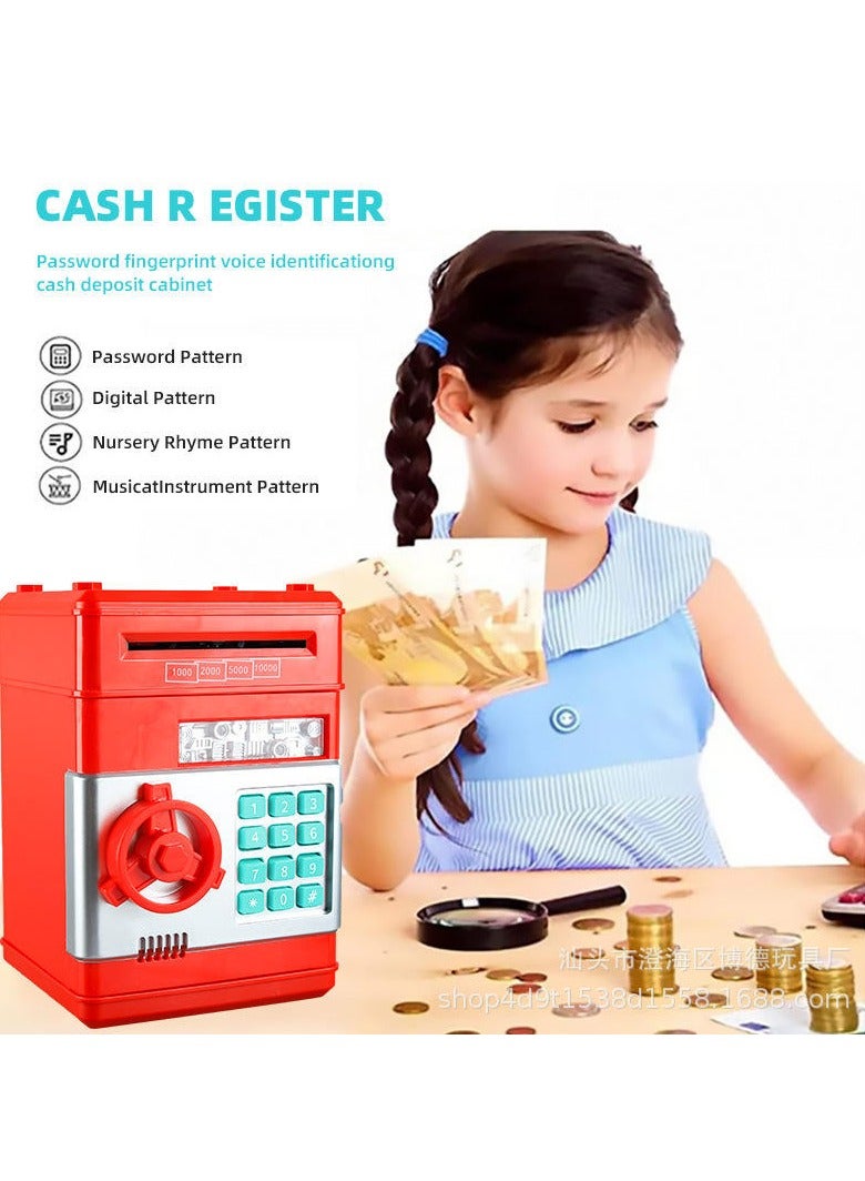 Halamine Electronic Money Bank，Money Saving Box, Coin Cash Saving Box, With Password Unique Detailed Design Durable, Pink - Image 3